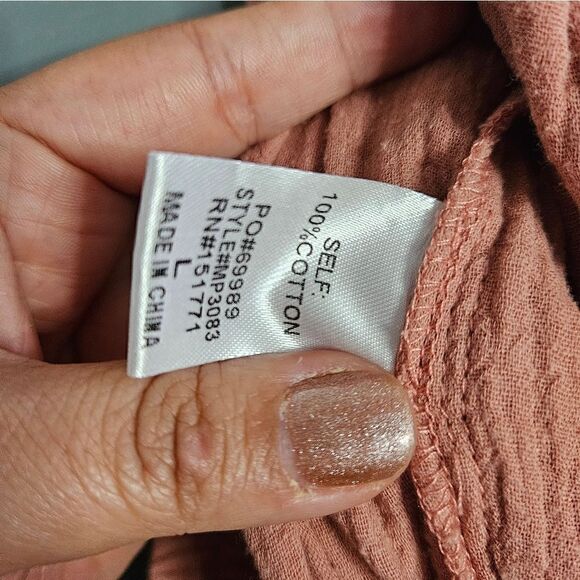 ATTU drawstring harem pants gauze, pink, women's size medium - Picture 5 of 5